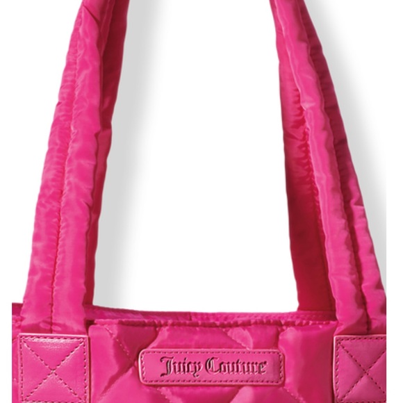 Juicy Couture Pink Quilted Tote Bag with double strap handles - Picture 5 of 8